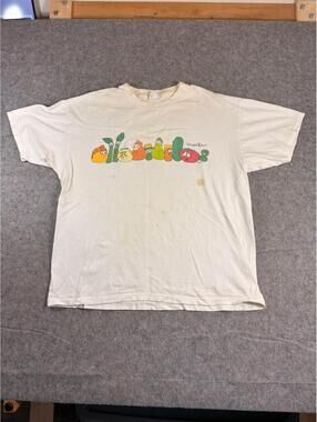 Vintage Veggie Tales Shirt Mens 2XL White Breakthrough AOP